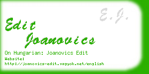 edit joanovics business card